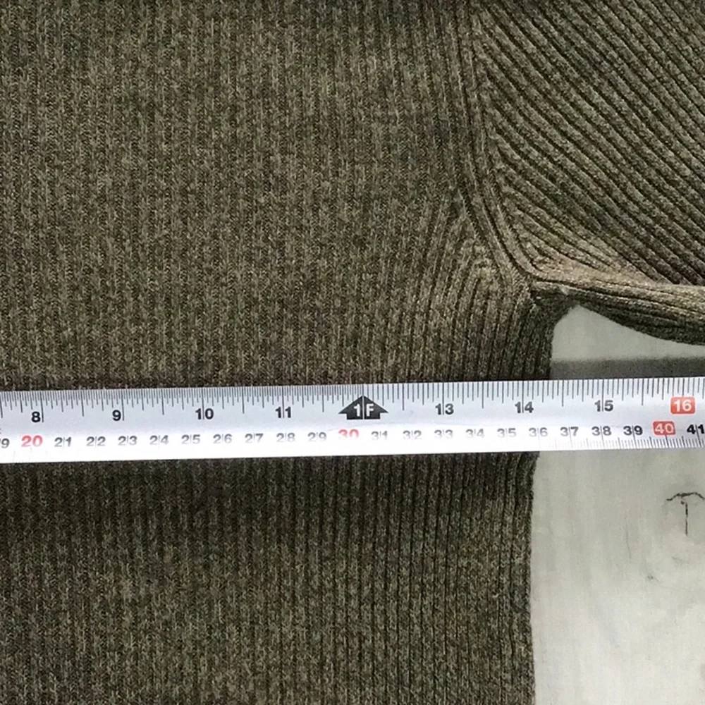 Olive Ribbed Sweater - Picture 4 of 5